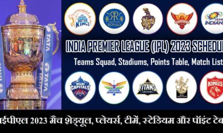 आईपीएल 2023 मैच शेड्यूल, प्लेयर्स, टीमें, स्टेडियम और पॉइंट टेबल | IPL 2023 Schedule, Teams Squad, Stadiums, Points Table & Winning Prediction