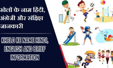 खेलों के नाम हिंदी, अंग्रेजी और संक्षिप्त जानकारी | khelo ke Name hindi, English and Brief information
