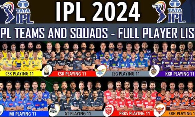 आईपीएल 2024 की सभी टीम, खिलाड़ी और कप्तान की लिस्ट, प्राइस के साथ | IPL 2024 teams and squads, price full player list